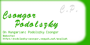 csongor podolszky business card